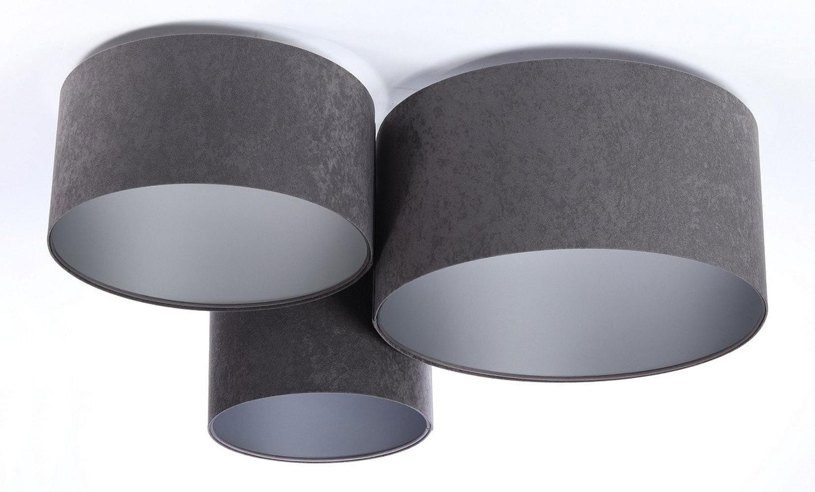 LAMPENSCHIRM Grau 75/34 cm - Silberfarben, Kunststoff (34/75/34cm) - KUNSTLOFT