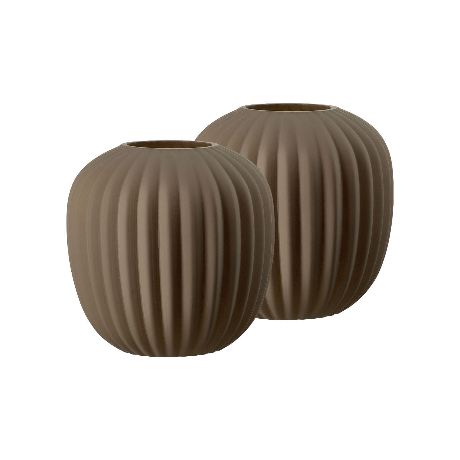 VASEN Laura braun 22 cm 2er Set - Braun, Glas (22cm) - Ritzenhoff Breker