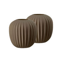 VASEN Laura braun 22 cm 2er Set - Braun, Glas (22cm) - Ritzenhoff Breker