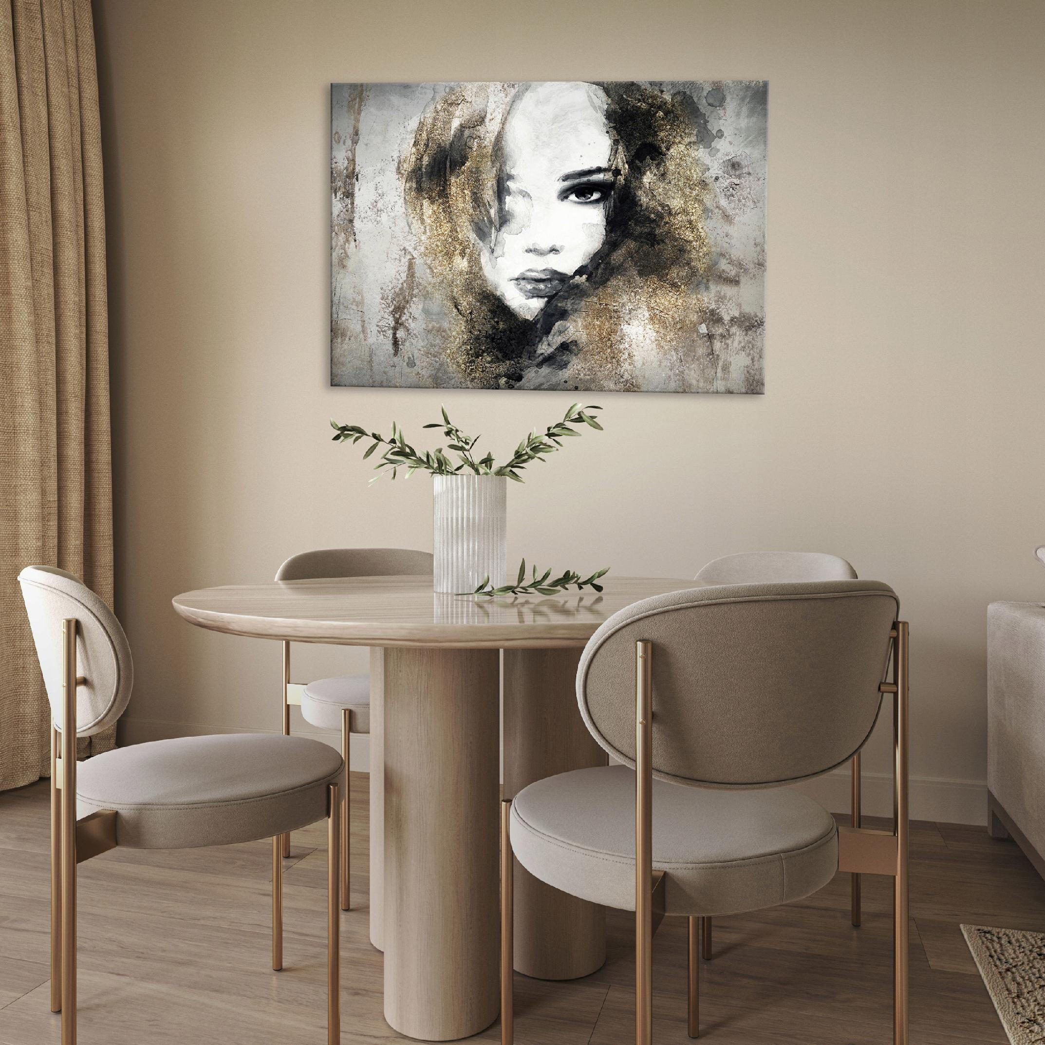 LEINWAND BILDER Frau Abstrakt 100x70 - Multicolor, Holzwerkstoff (100/70cm) - Wallarena