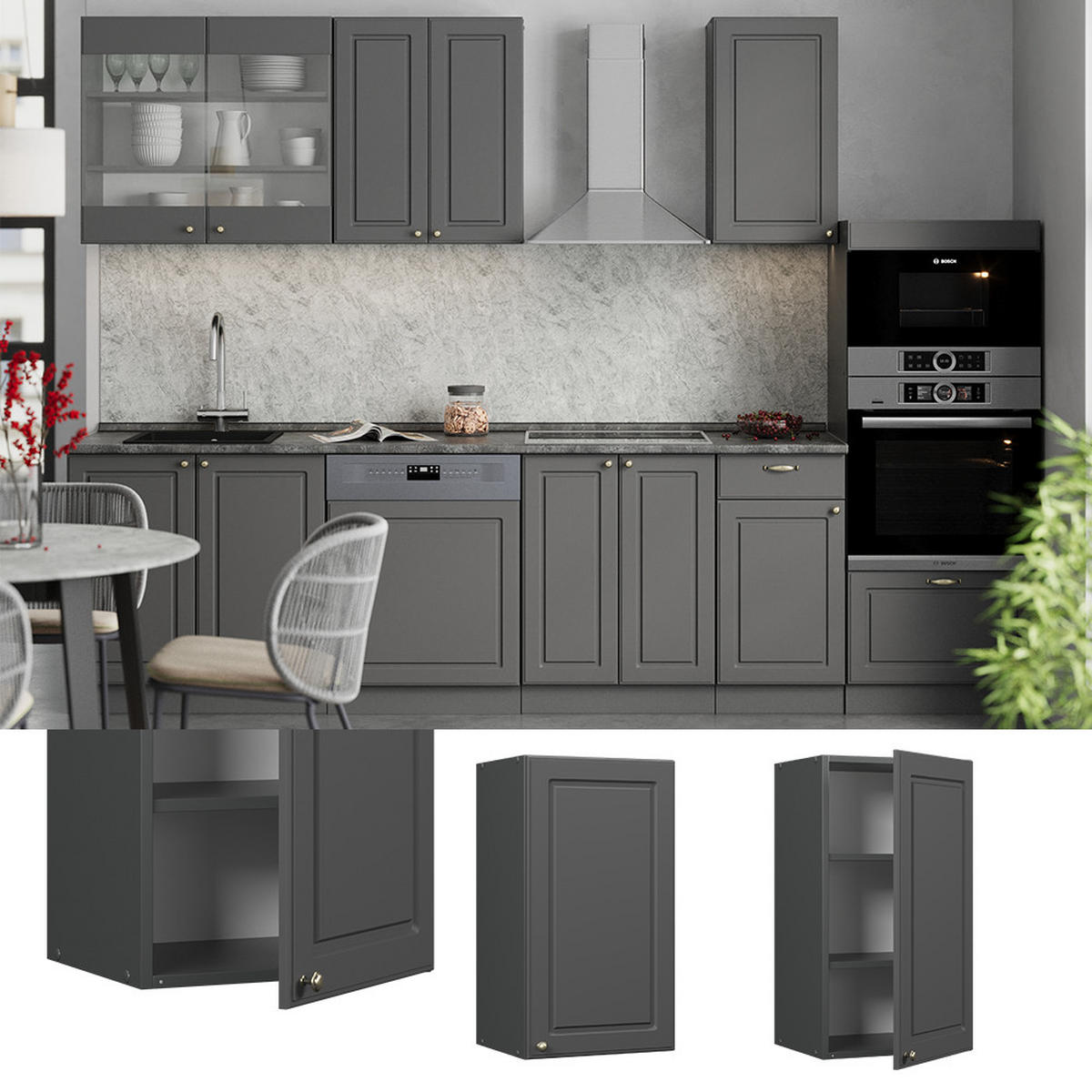 Anthrazit, Holzwerkstoff (40/72/34.1cm) - Vicco