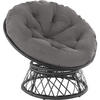 RATTANSESSEL Gargano,92 x 80 x 80,5 cm,schwarz - Schwarz, Kunststoff (80/80.5/92cm) - tectake