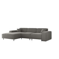 ECKSOFA Gloria In Tiffani - Grau, Holzwerkstoff/Textil (165/266cm) - Fun Möbel