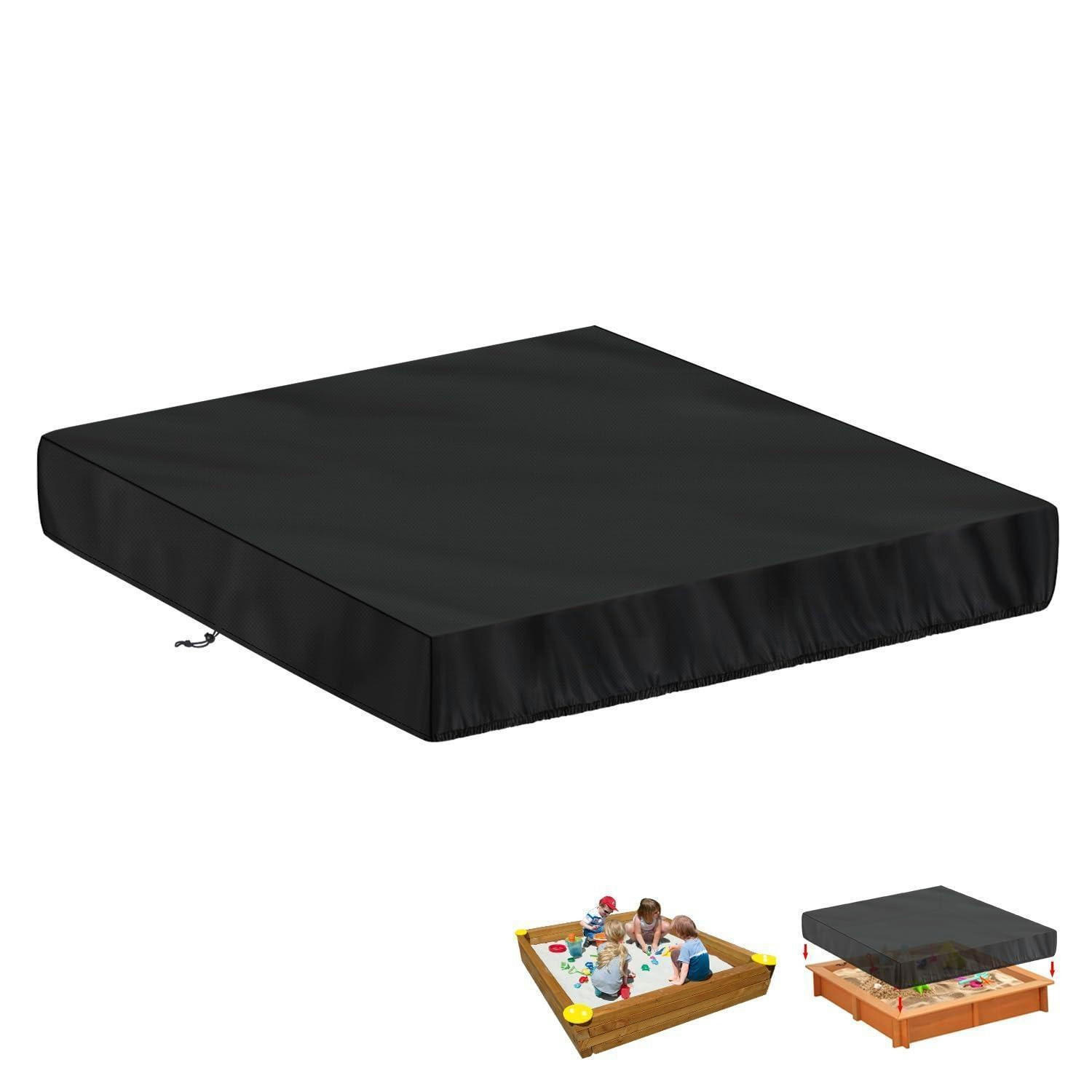 SANDKASTEN Abdeckung 160 x 160 cm Wasserdicht - Schwarz, Textil (1/1/1cm)