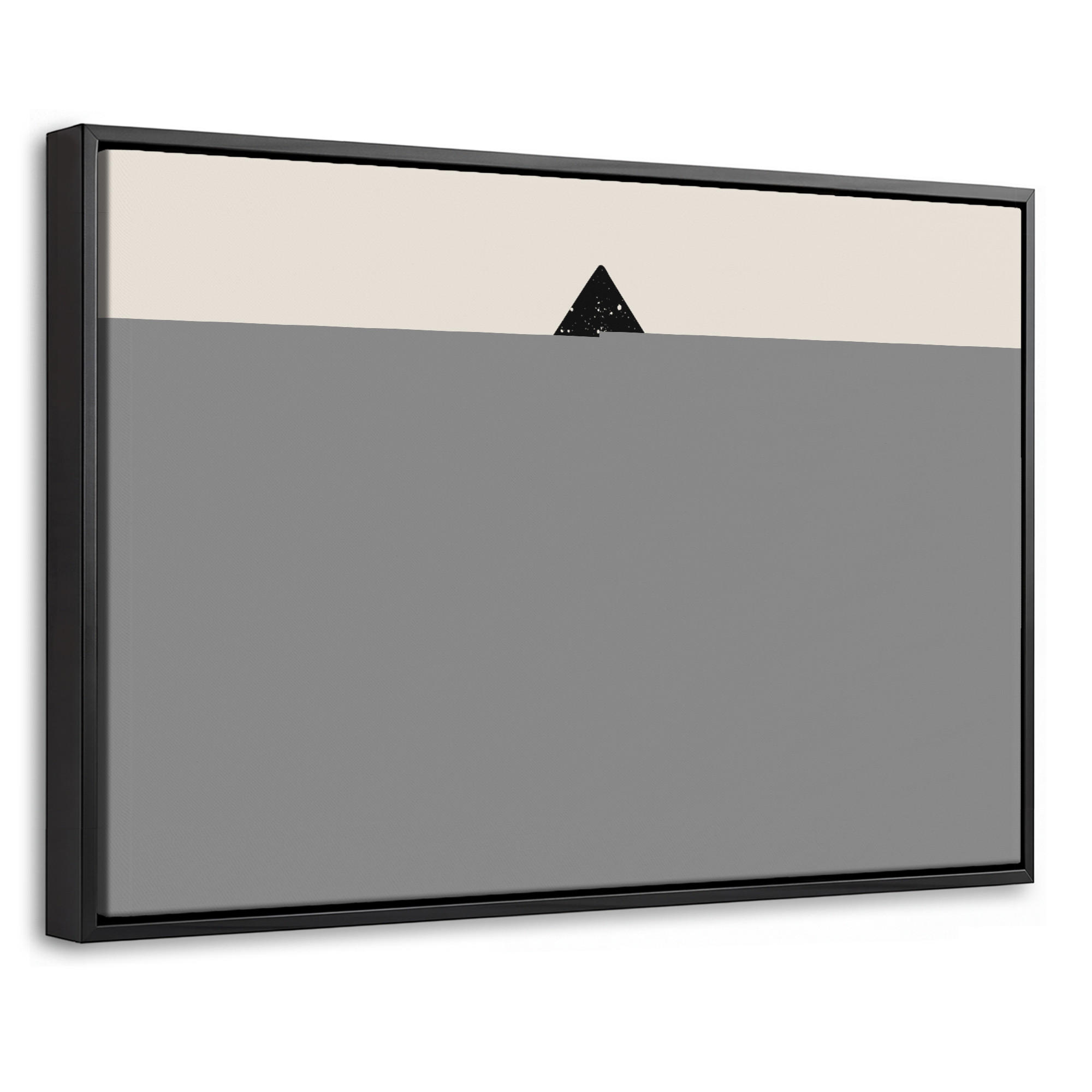 LEINWAND Bilder mit Rahmen - Weihnachtsbaum - Schwarz - Urlaub - Beige - 60x40 - Schwarz, Textil (60/40cm) - MuchoWow