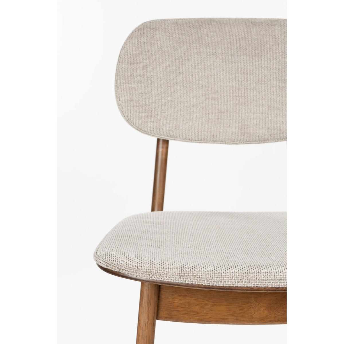 BARHOCKER Marais Rückenlehne 68,5 cm Walnussfarbe/ Beige - 2 er Set - Beige/Braun, Kunststoff (44.5/104/55.5cm) - Dutchbone