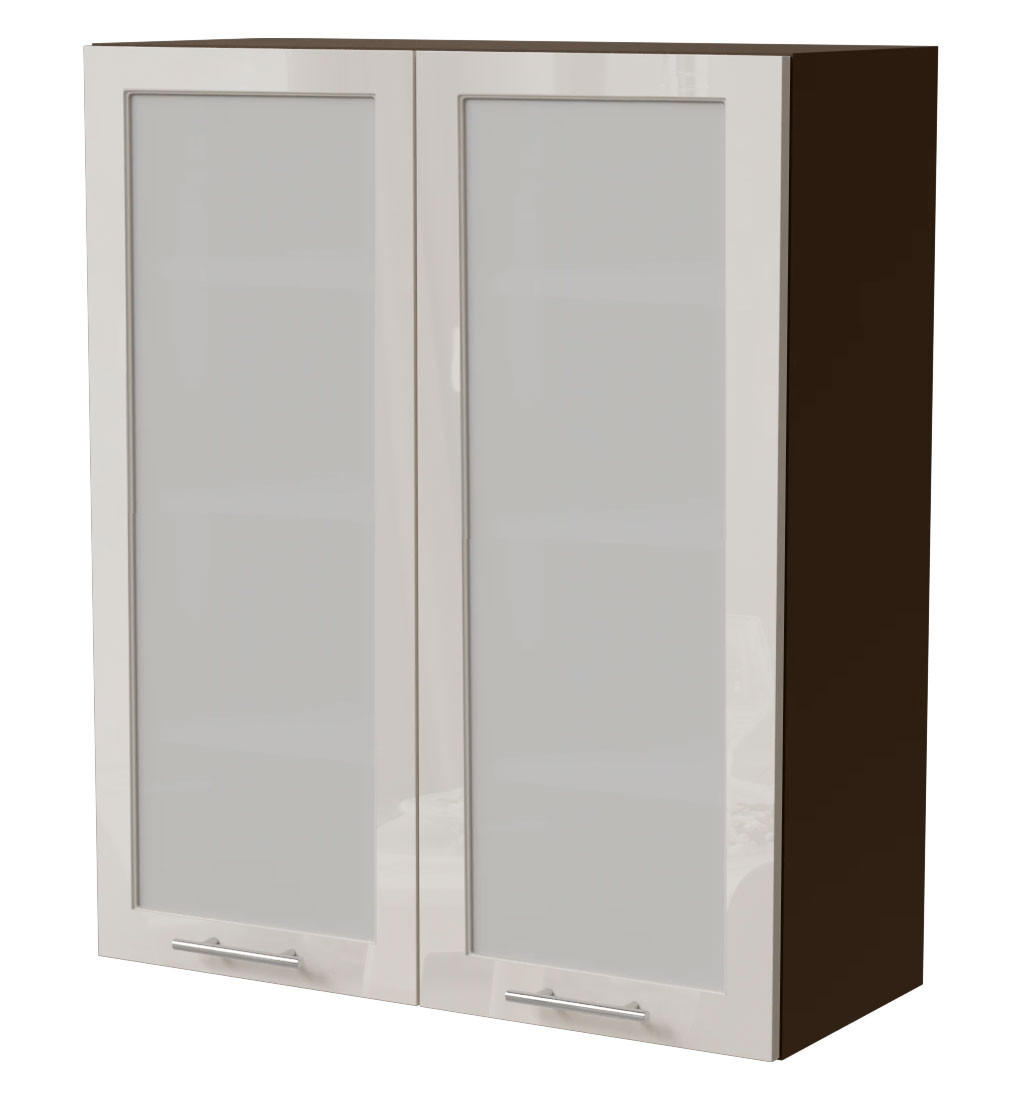 Feldmann-Wohnen Hängeschrank Creme, Dunkelgrau 80x96x32.5 cm