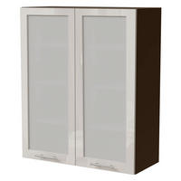 HÄNGESCHRANK Brerra W4S/80 Lava / RAL 9001 creme Hochglanz 80 / 32,5 / 96cm - Dunkelgrau/Creme, Holz/Holzwerkstoff (80/96/32.5cm) - Feldmann-Wohnen