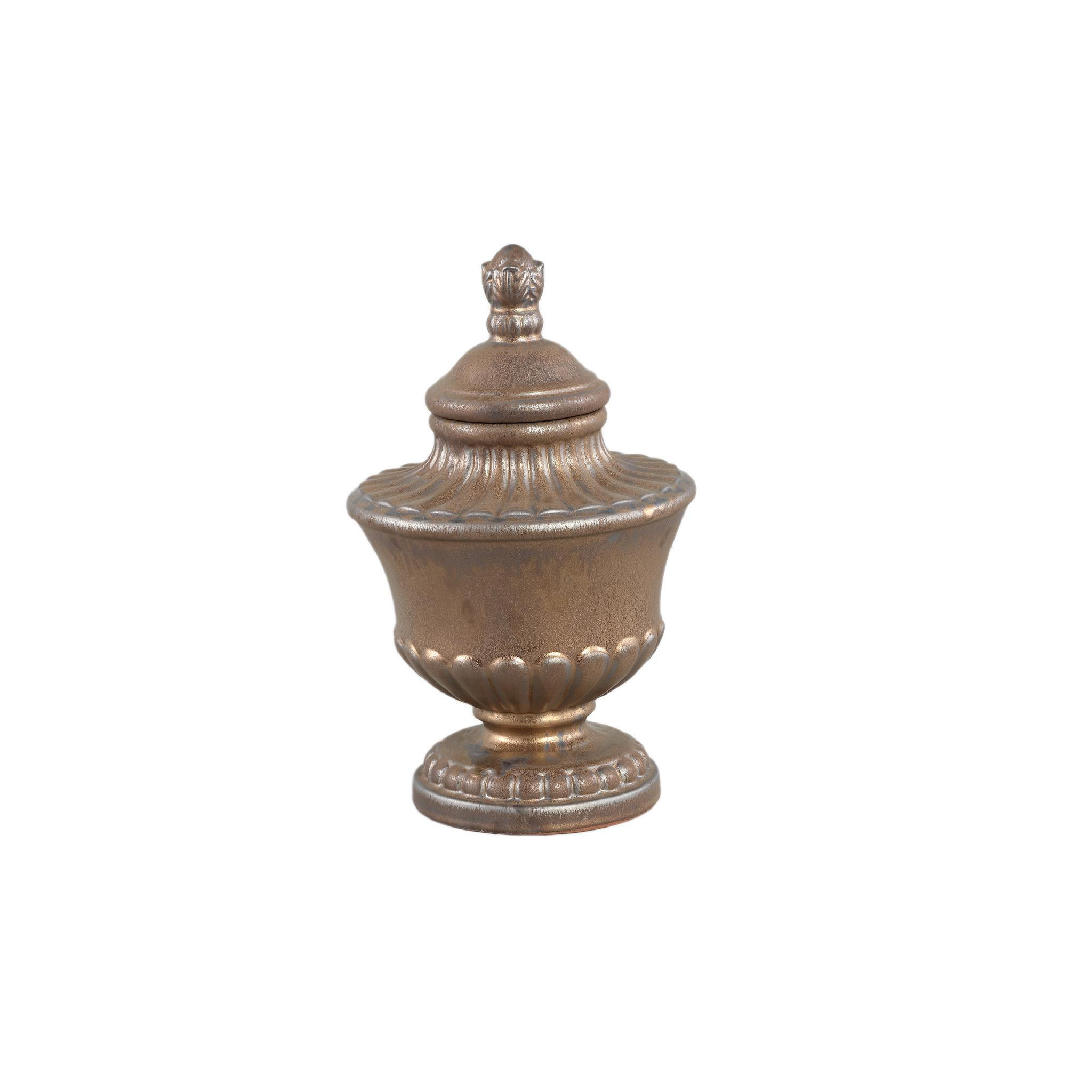 SKULPTUR Kristifor Braun 25.5/25.5/42.5cm - Braun, Keramik (25.5/42.5/25.5cm) - PTMD Collection