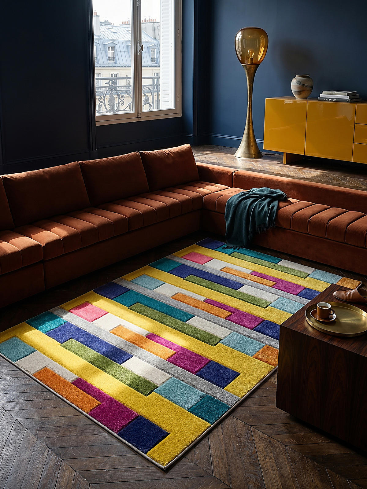 TEPPICH MOSS, geometrisch-abstrakt, Bunt, 200 x 290 cm - Multicolor, Textil (290/200cm) - KADIMA DESIGN