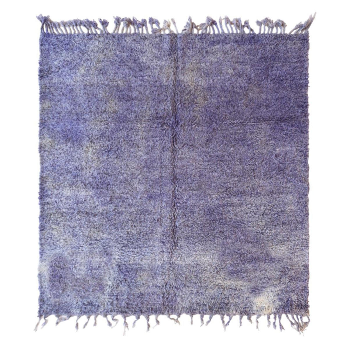 BERBERTEPPICH aus reiner Wolle 190x 210 cm - Blau, Naturmaterialien (190/210cm) - AFK Living