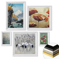WANDBILDER 5er-Set - 50x50 cm & 20x30 cm & 40x60 cm Weißer Rahmen - Tropische Pflanzen, Pflanzenliebhaberin - Weiß, Kunststoff (40/60cm) - ArtPrintCave