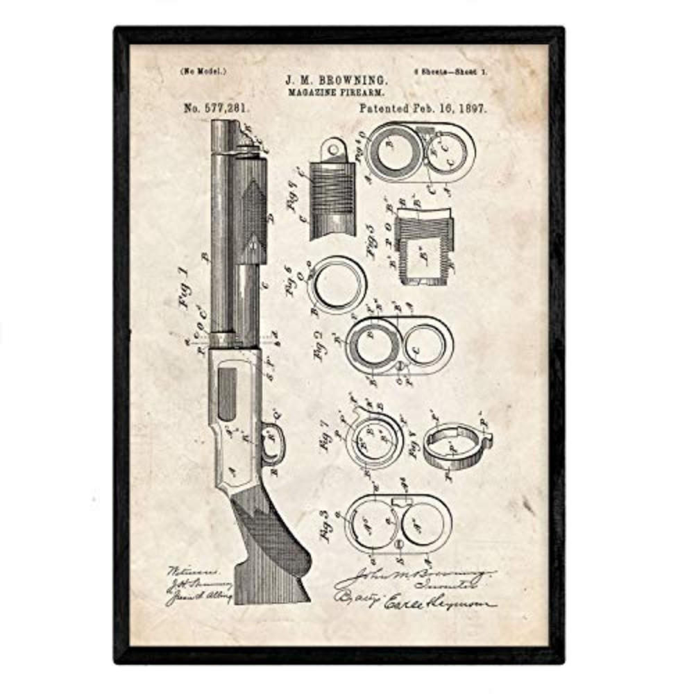 POSTER Shotgun Patent A3 Rahmenlos - Klar, Papier (29.7/5/42cm) - Nacnic
