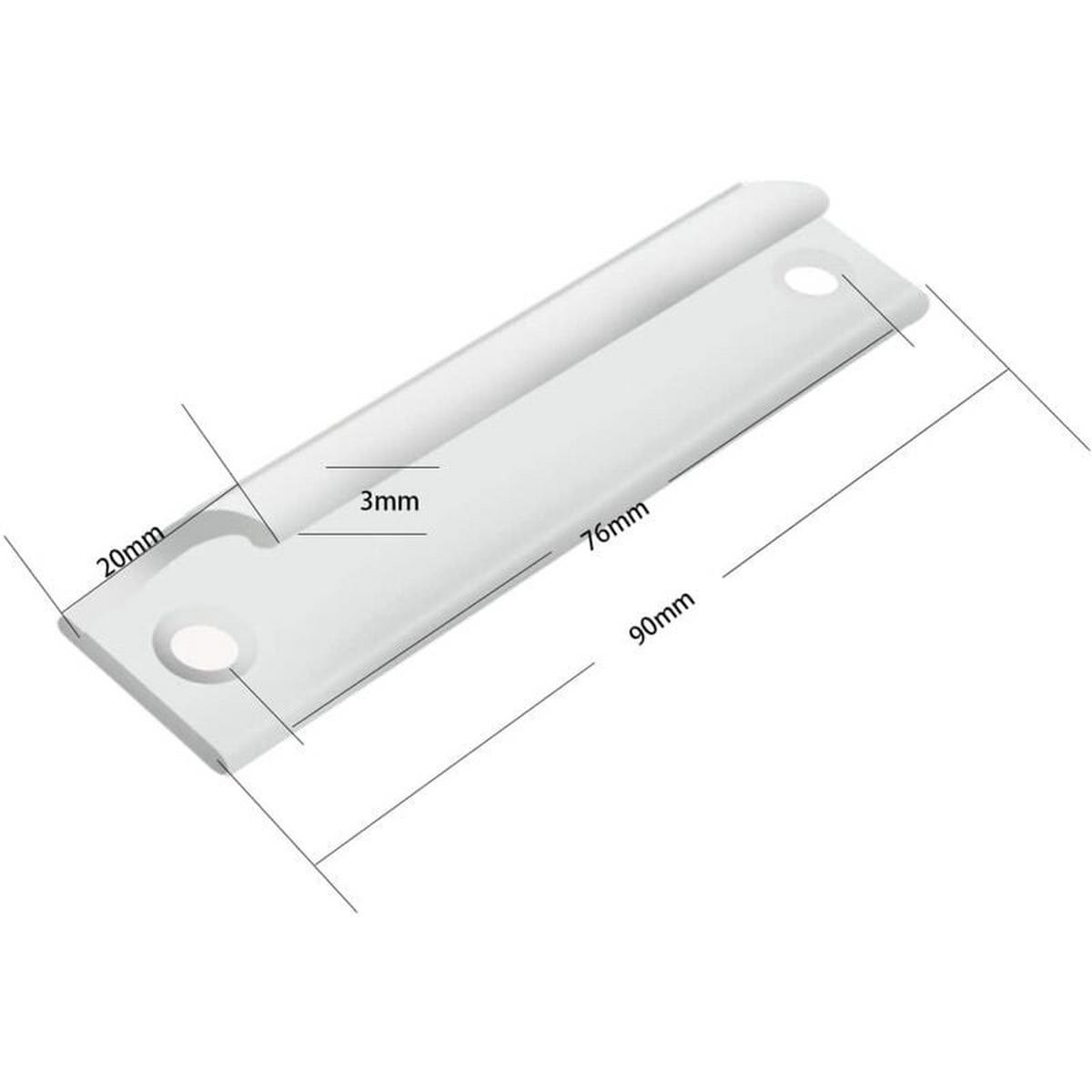 MÖBELGRIFF Weiß 2er-Set Aluminium - Weiß, Metall (2/2/9cm)