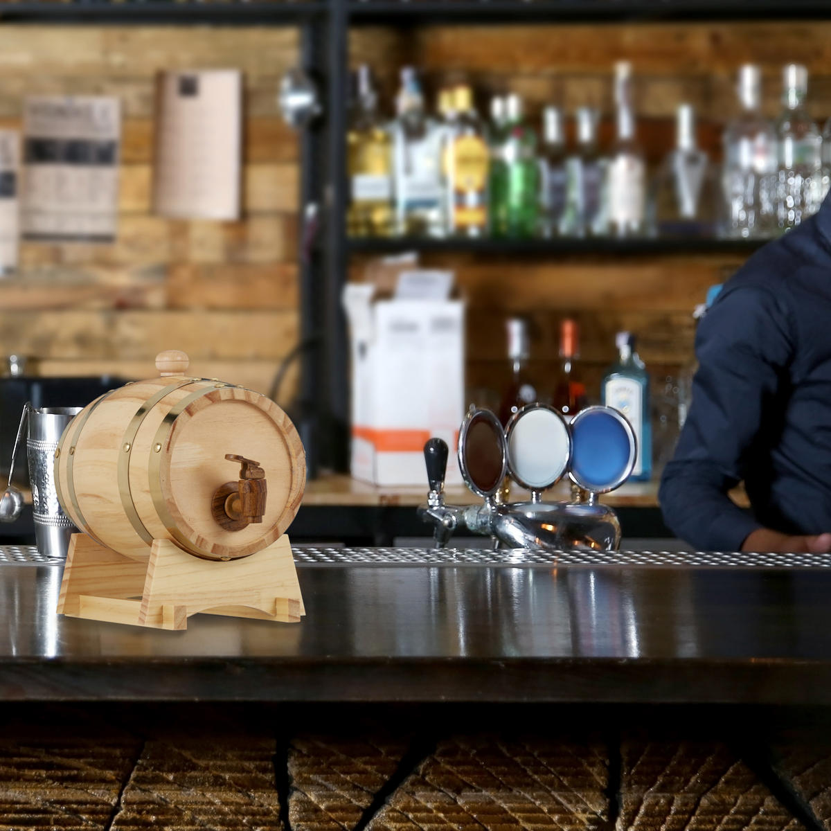 DREVENÉ súd - svetlohnedá, kov/drevo (16/23/25.5cm) - Relaxdays