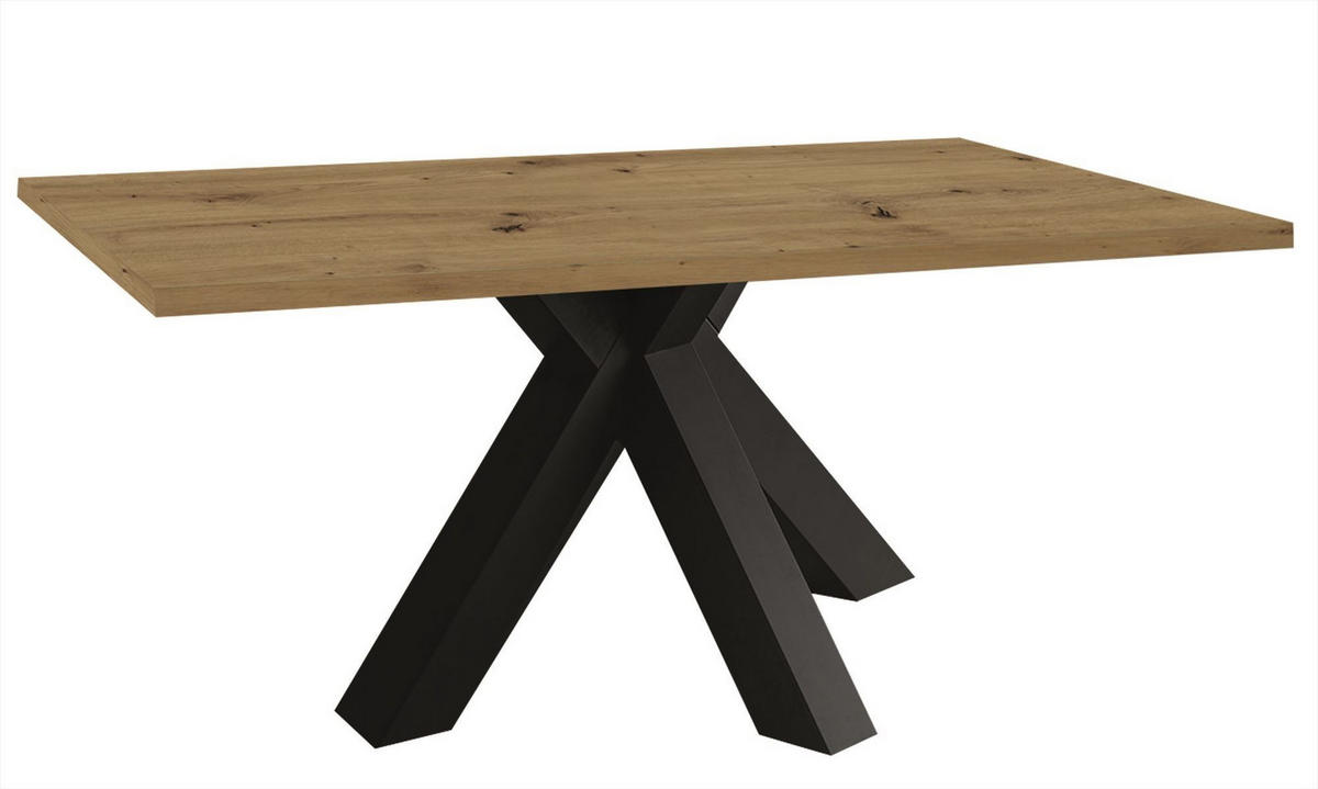 ESSZIMMERTISCH Elda 2 200 x 100 x 75 Esstisch Schwarzstahl/Asteiche - Naturfarben, Holz (200/100/75cm) - 58aufmkessel