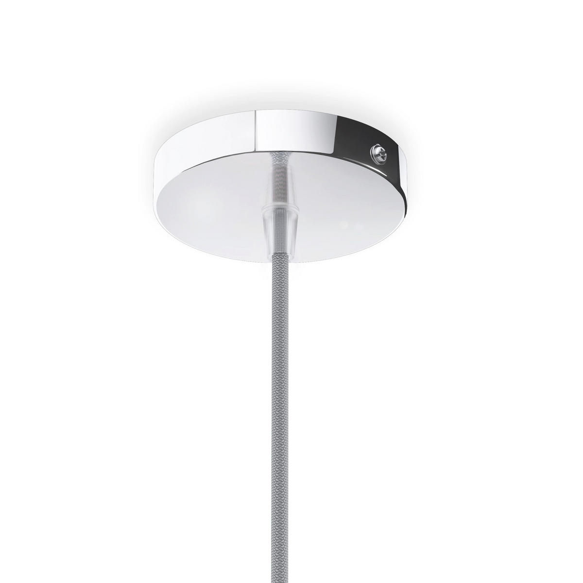 PENDELLEUCHTE ELISA grey chrome 15 W - Chromfarben, Metall (10/10/2cm) - Rendl