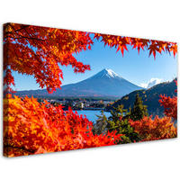 LEINWANDBILD Landschaften 120x60cm - Rot, Textil (120/60cm) - Feeby