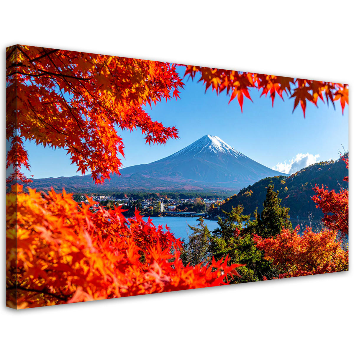 LEINWANDBILD Landschaften 120x60cm - Rot, Textil (120/60cm) - Feeby