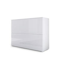 KOMMODE Rova Weiß Hochglanz / Weiß Hochglanz - Weiß Hochglanz, Holzwerkstoff (92/72/35cm) - Vladon