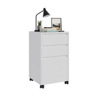 ROLLCONTAINER - Weiß, Holzwerkstoff/Kunststoff (40/70/40cm) - Relaxdays