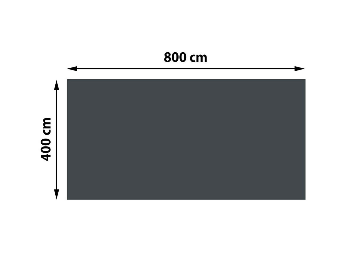 POOL-ABDECKUNG Schwarz - Schwarz, Kunststoff (800/400cm) - MCW