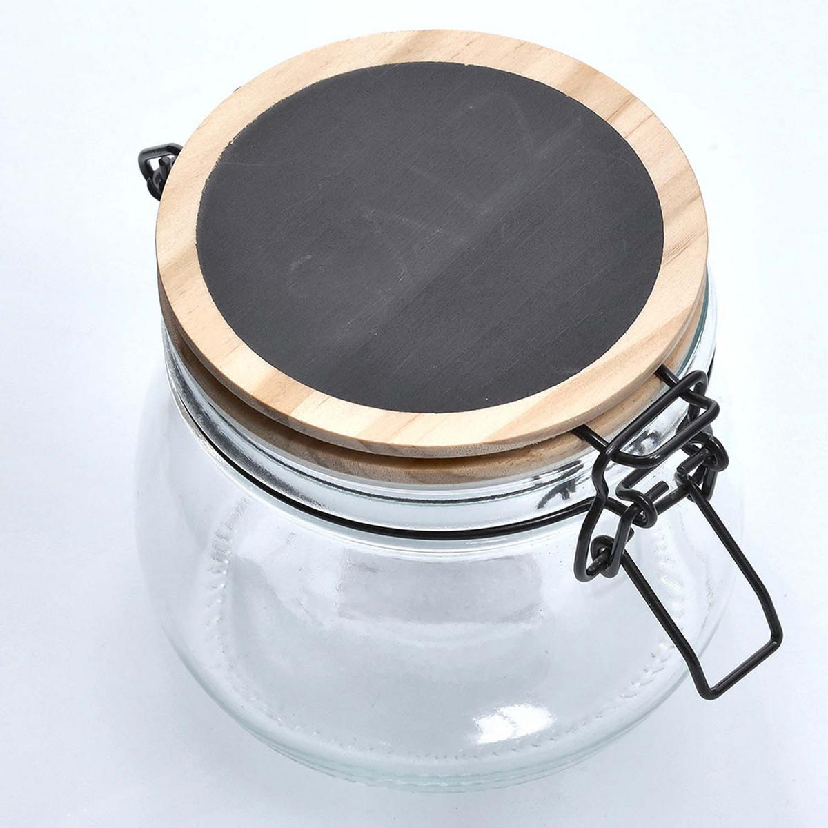 VORRATSGLÄSER mit Bügelverschluss 12 Stück - Ø 11 x 10,2 cm - Transparent, Glas (11/10.2/11cm) - Zeller Present