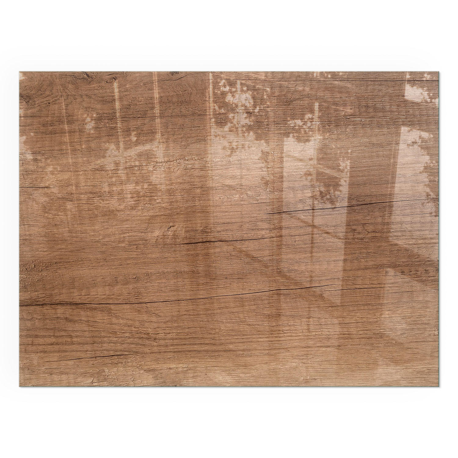 GLASPLATTE für Kamin 80x60 cm - Braun, Glas (80/60/0.4cm) - TULUP