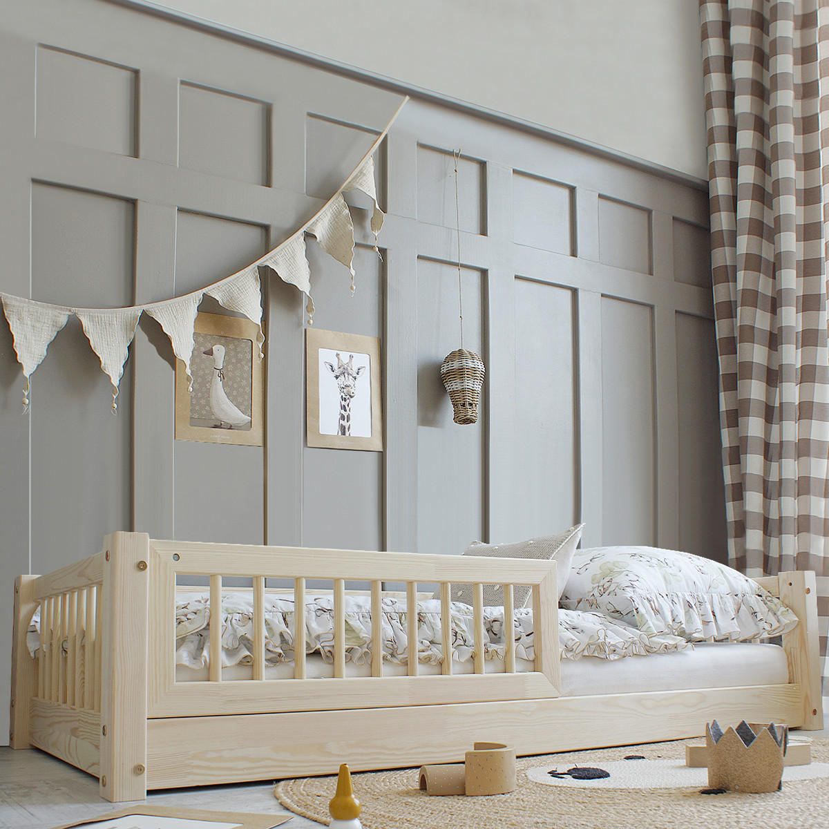 POSTEL 90/190 Adèle Přírodní dřevo - hnědá, dřevo (90/190cm) - Petits-meubles