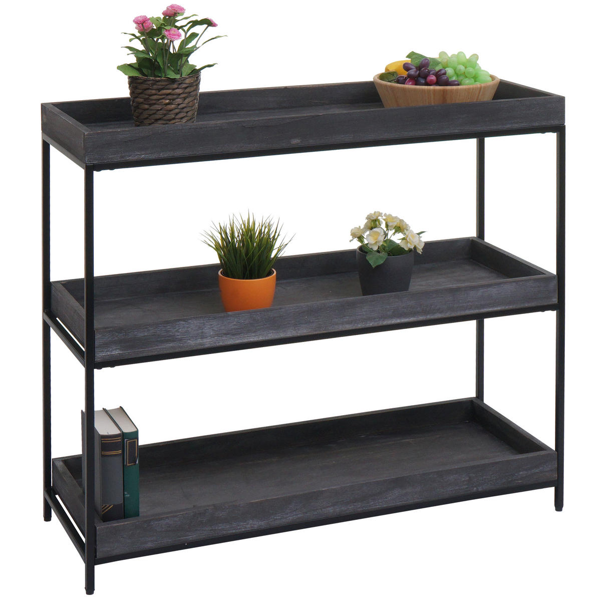 REGAL Grau - Grau, Holz (100/90/35cm) - MCW