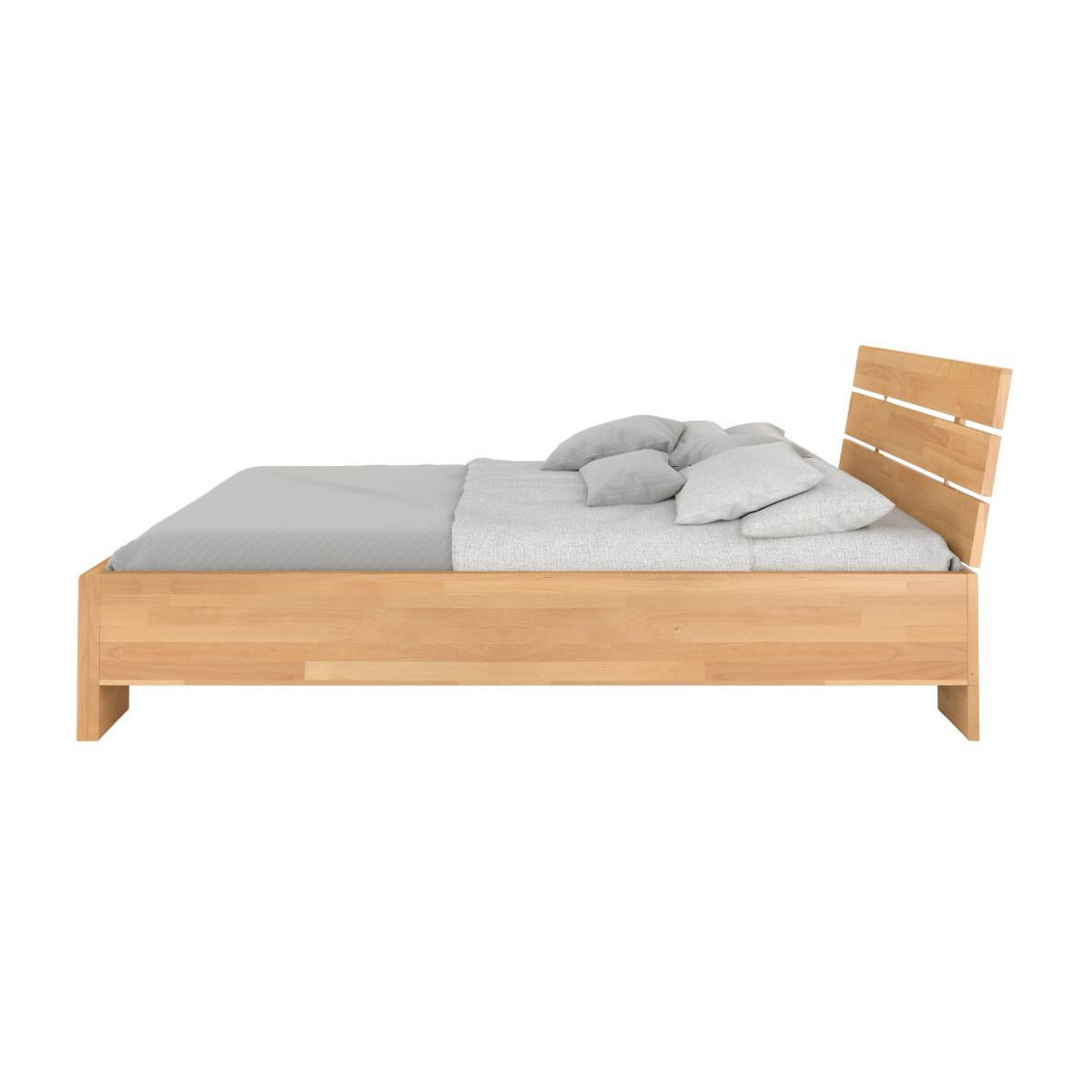 MASSIVHOLZBETT Arhus, Buche - lackiert, Naturfarben, 140x200 - Buchefarben, Holz/Buchenholz (140/200cm) - Visby