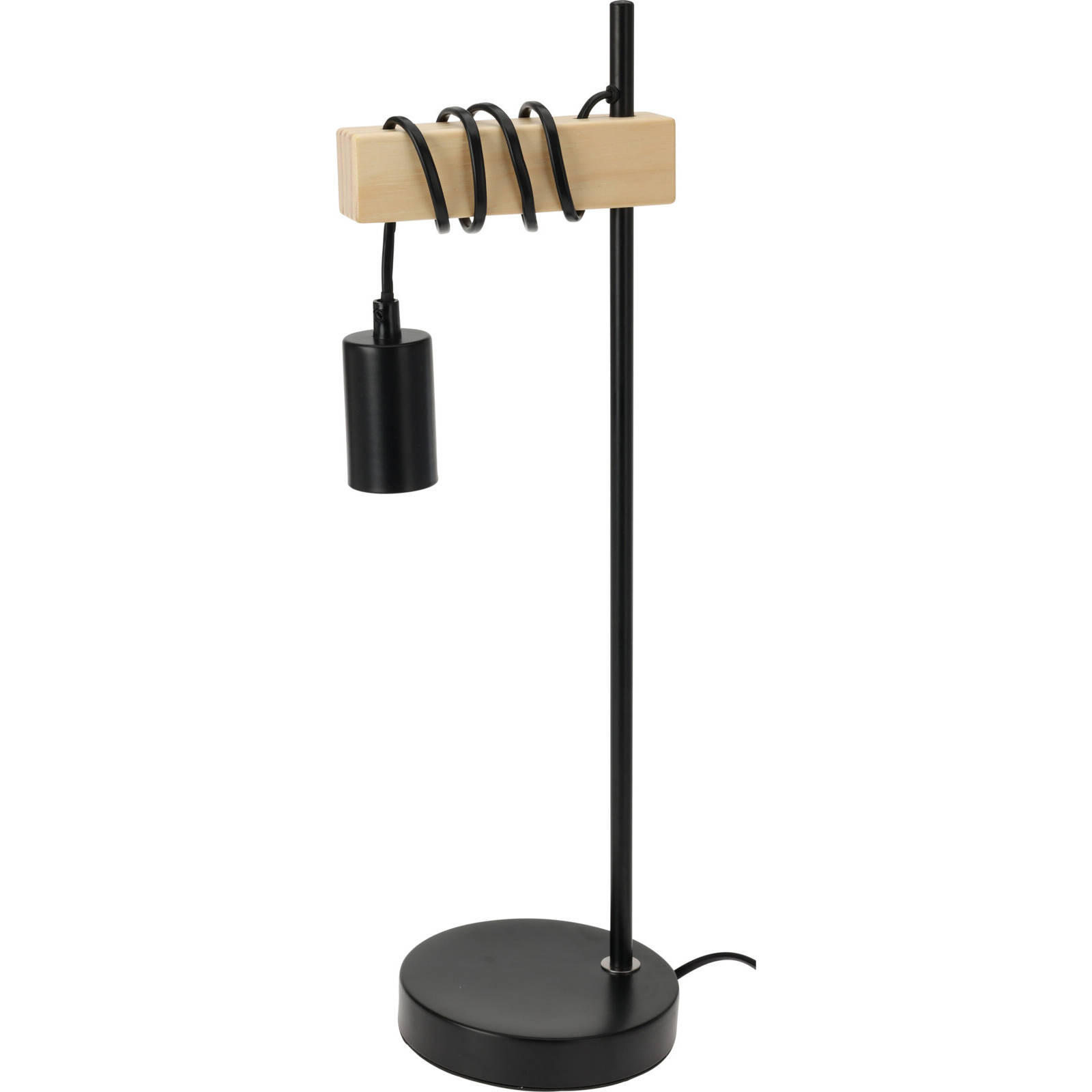 SCHREIBTISCHLAMPE Loft-Stil Ø 14/50 cm - Schwarz, Metall (14/14/50cm)