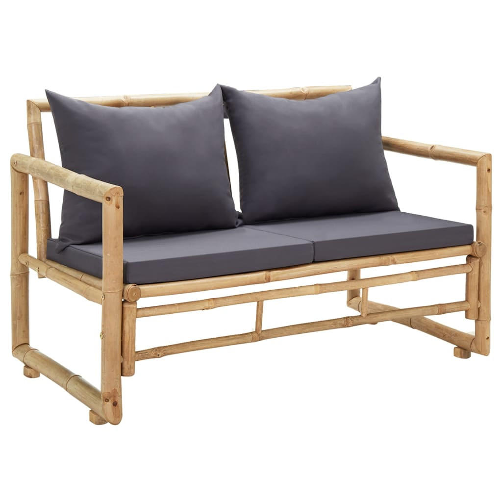 furnicato Gartenbank Grau 115x71x65 cm
