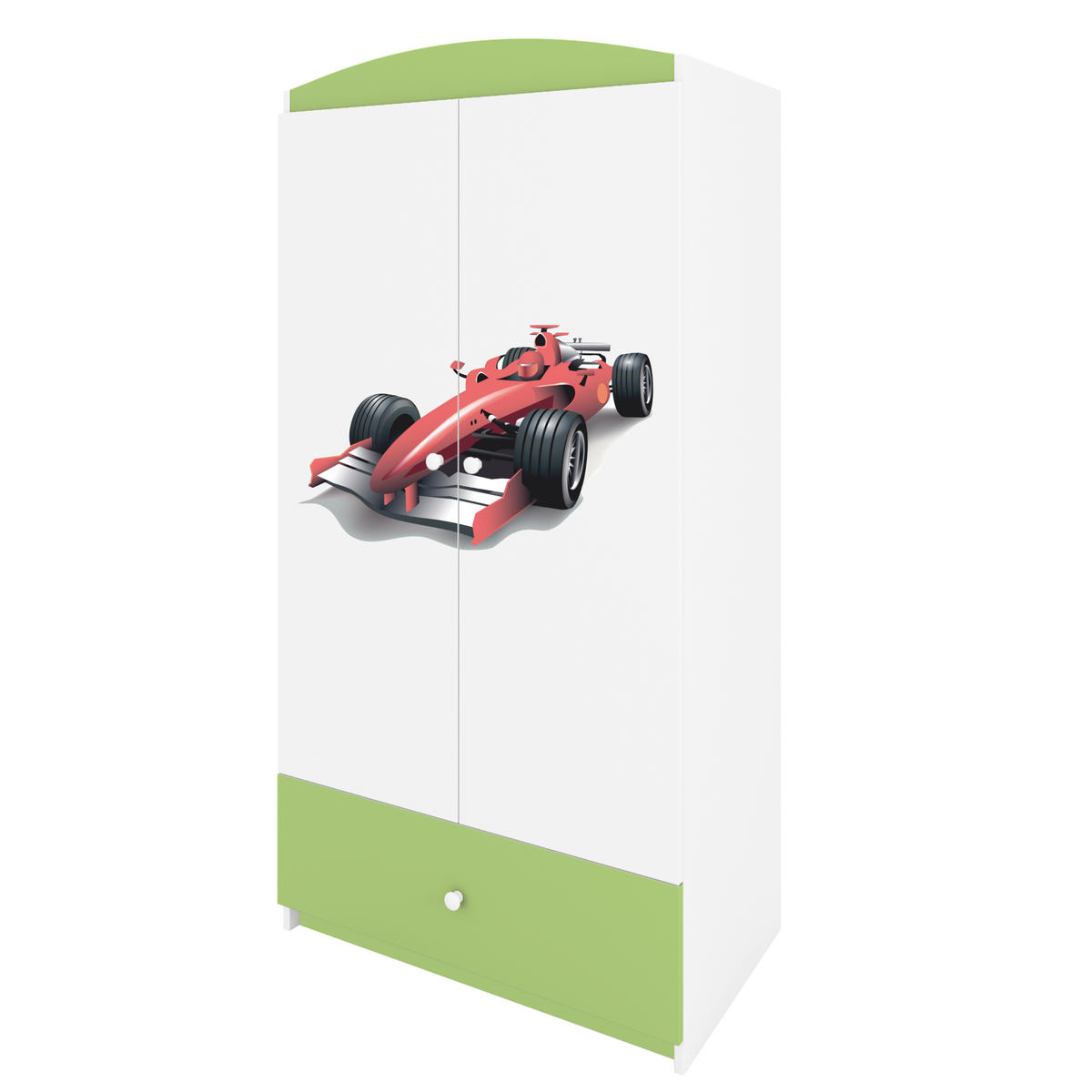 KINDERKLEIDERSCHRANK Formel 1 90/175/52 - Grün, Holzwerkstoff (90/175/52cm) - Kocot Kids