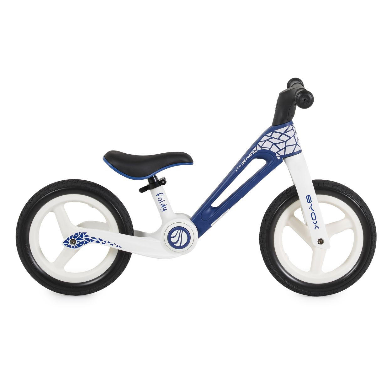 LAUFRAD Foldy 12 Zoll PU-Reifen blau klappbar, verstellbarer Sitz, bis 35 kg - Blau, Kunststoff (88/37/51cm)
