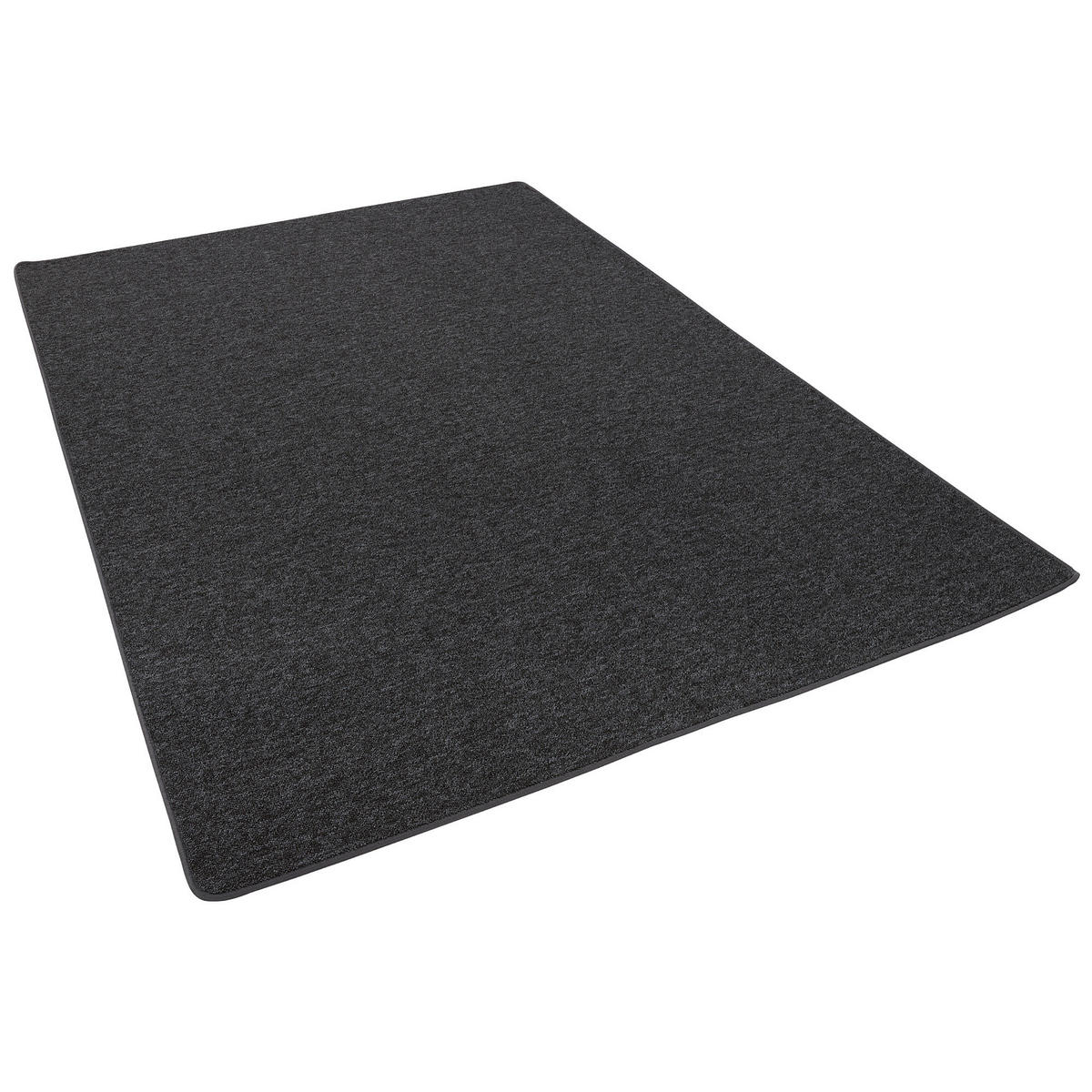 FEINSCHLINGEN VELOUR TEPPICH STRONG - Schwarz/Grau, Textil (100/400cm) - Snapstyle