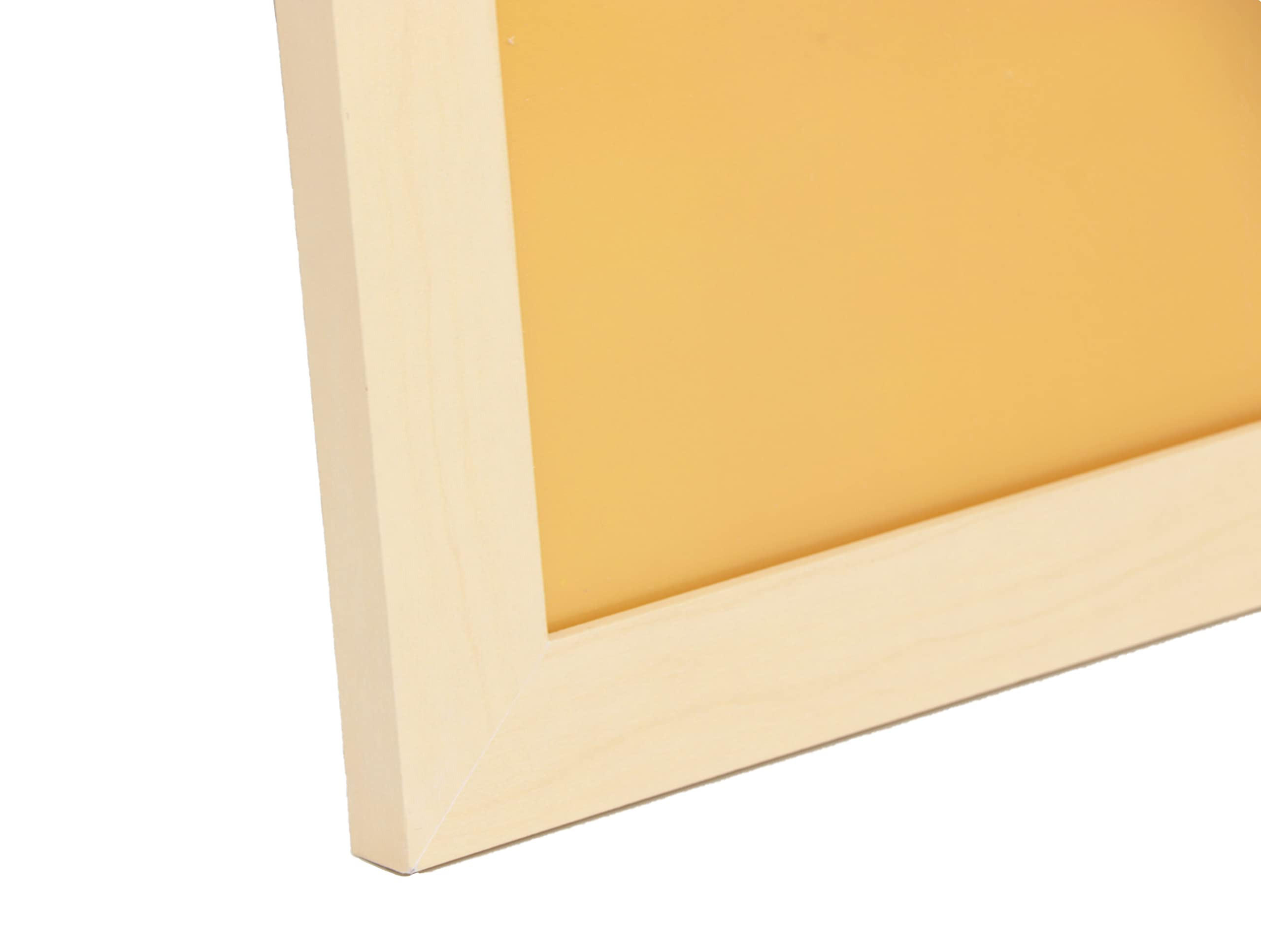RAHMEN Set mit 12 aus MDF und Acrylglas Schutz und Aussteller für Fotografien, Bilder, Poster, Gemälde, Dekoration für Haus Farbe Hellholz A4 - Beige, Holz (21/3/29.7cm) - Nacnic