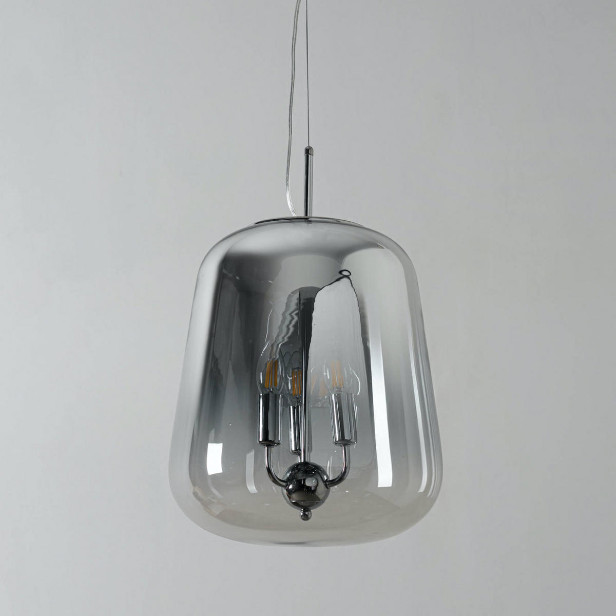 HÄNGELEUCHTE Manoli, Silber/Chrom, 50cm - Chromfarben, Glas (50/33/50cm) - KOSILUM