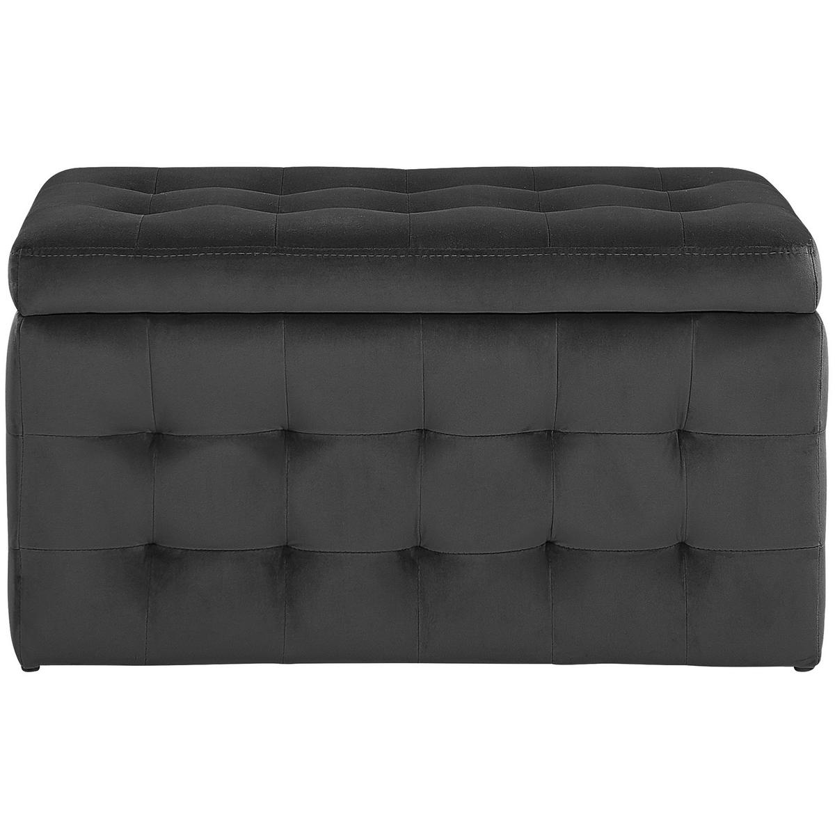 TRUHENBANK Michigan 42/72/40 cm - Schwarz, Textil (72/40/42cm) - Beliani