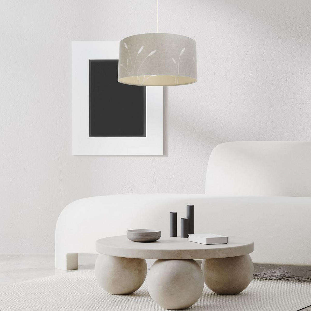 HÄNGELEUCHTE Taupe 40/90 cm - Taupe/Beige, Kunststoff (20/0.4/90cm) - ONZENO