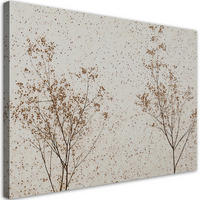 WANDBILD büsche mit blumen - Grau, Textil (60/40cm) - Feeby