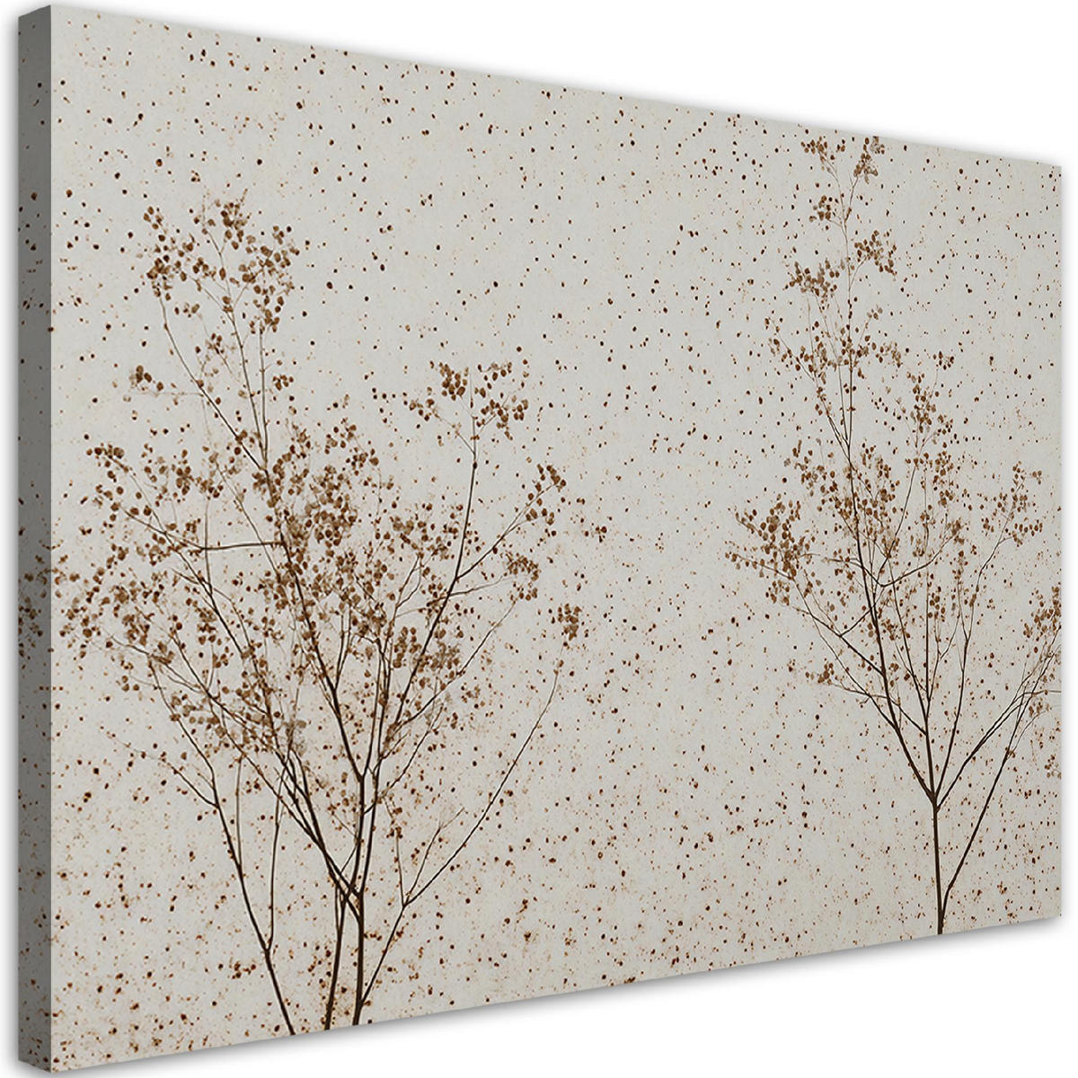 WANDBILD büsche mit blumen - Grau, Textil (60/40cm) - Feeby