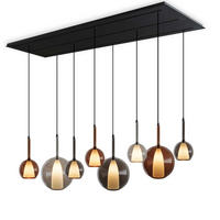 HÄNGELEUCHTE Belluna Mehrfarbig Ø 14/24cm - Multicolor, Glas (14/14/35cm) - s.luce