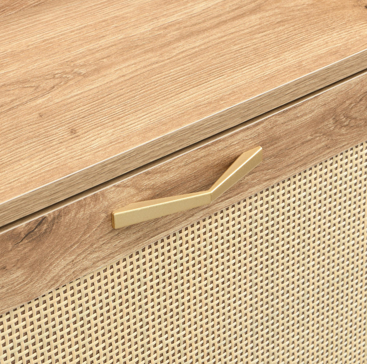 SCHUHSCHRANK aus MDF 108,5x24x100cm in Naturfarben mit Ablagefach - Naturfarben, Holzwerkstoff (108.5/100/24cm) - Modfu