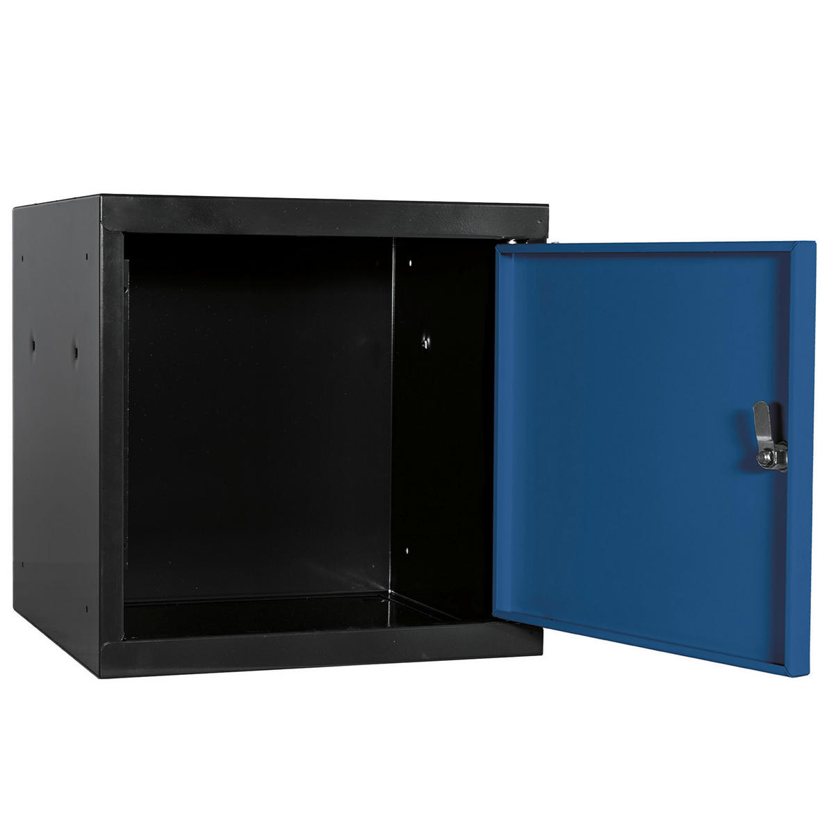 SCHLIESSFACHWÜRFEL Blocky mit Zylinderschloss + 2 Schlüssel 40x40x40cm Anthrazit/Enzianblau - Anthrazit/Dunkelblau, Metall (40/40/40cm) - PROREGAL