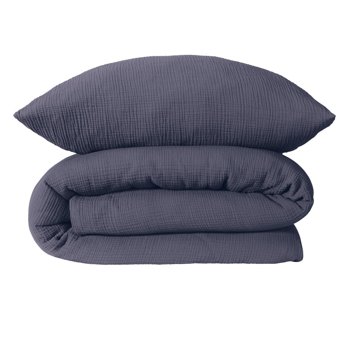 BETTWÄSCHESET Molly - Musselin - 2-teilig - 135 x 200 cm - Indigo - Dunkelblau, Textil (135/200cm) - SCHIESSER