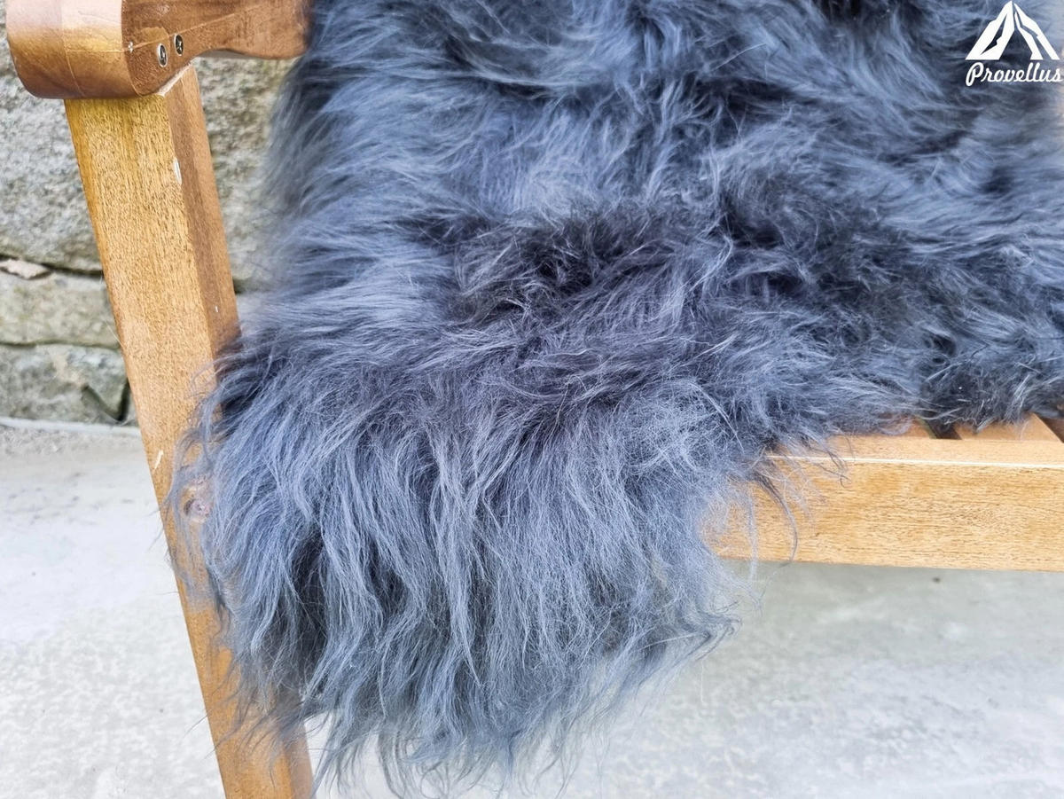 SCHAFFELL Langhaar skandinavisch weich chromfrei Silber Grau ca. 125 cm - Silberfarben/Grau, Fell (70/125cm) - Provellus