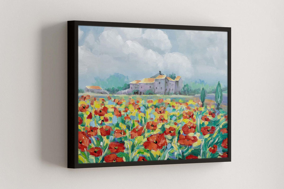 RUČNE MAĽOVANÝ AKRYLOVÝ OBRAZ 93/63 cm, viacfarebný, prírodný a botanický motív - viacfarebná, drevo/textil (93/63cm) - KUNSTLOFT