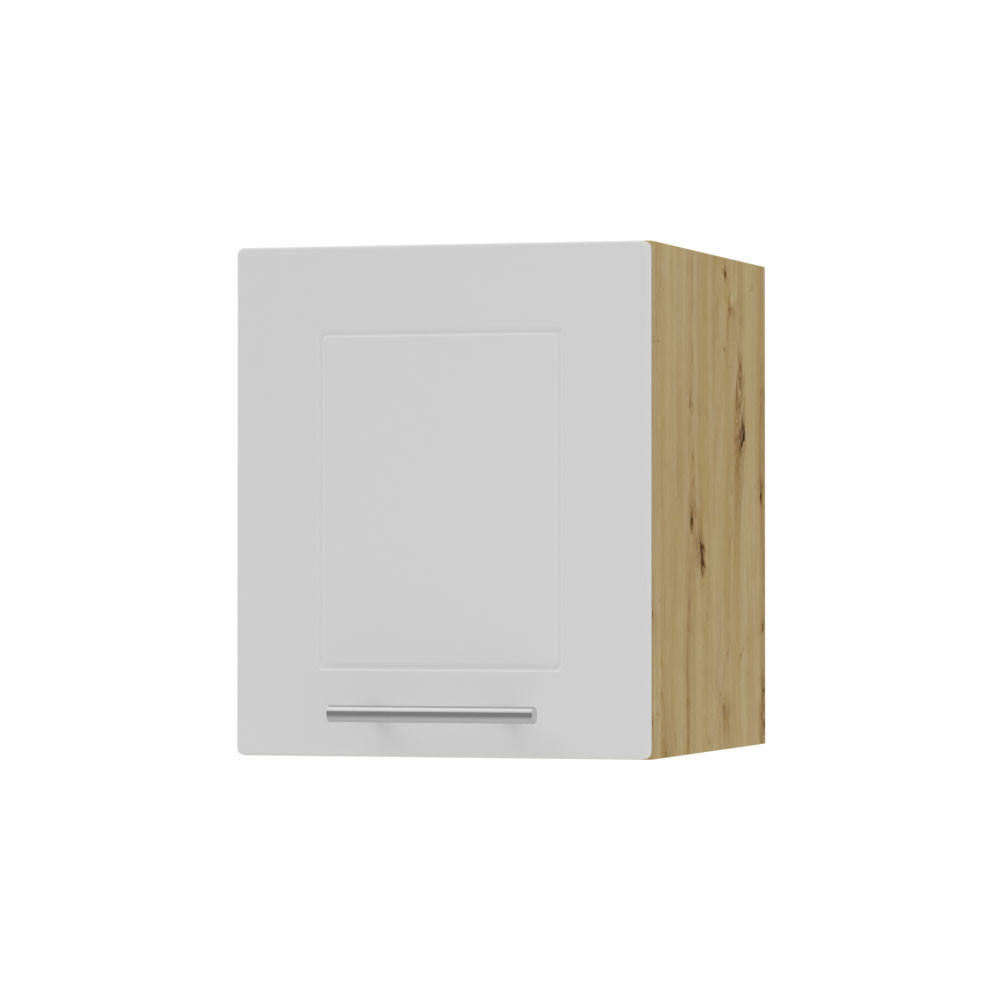 Feldmann-Wohnen Klapphängeschrank Weiß, Eiche Artisan 30x36x32.5 cm