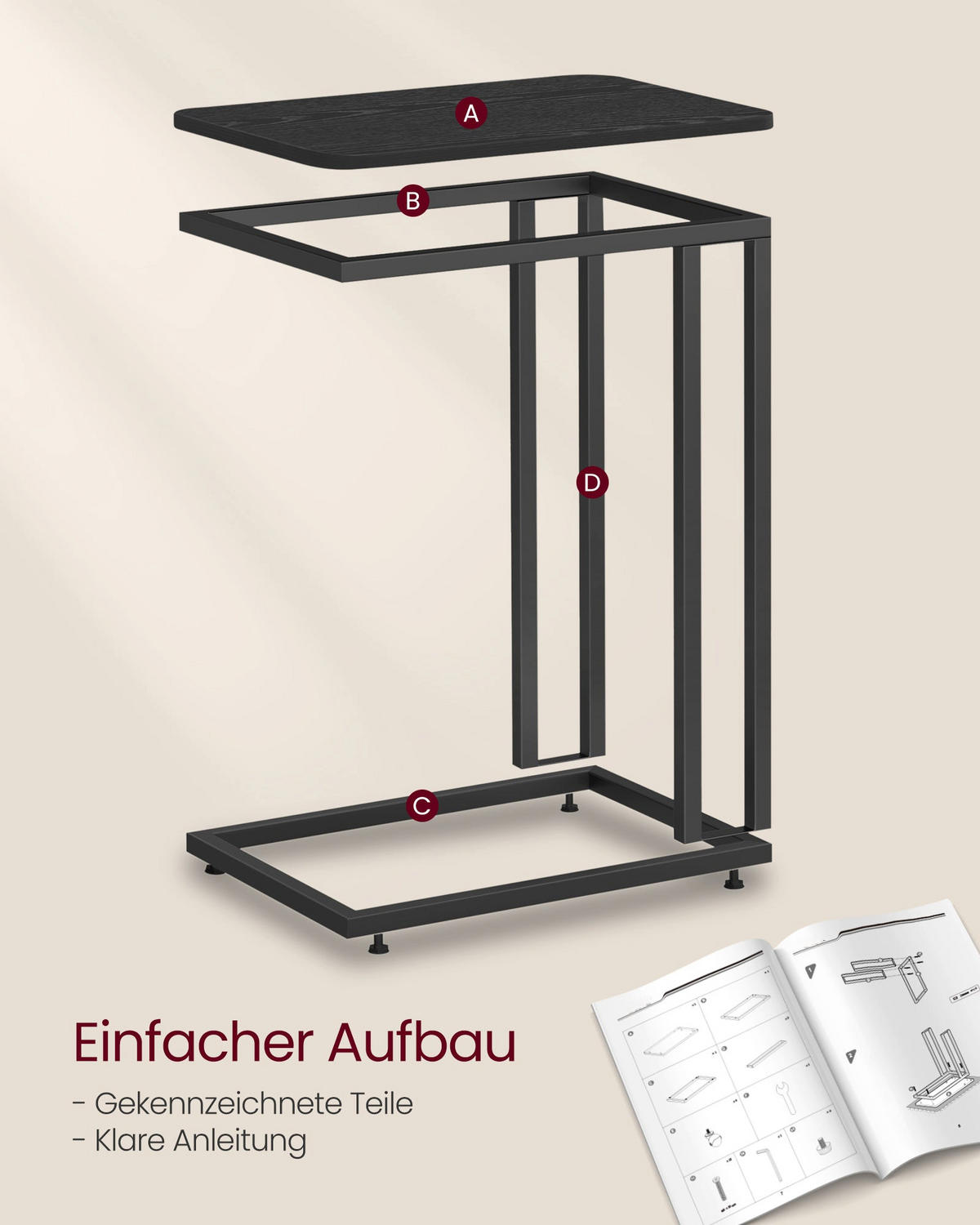 BEISTELLTISCH MBABANE - Eukalyptusholzfarben, Holzwerkstoff (35/50/60cm) - Hansiro